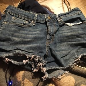 3 pairs of jean shorts.